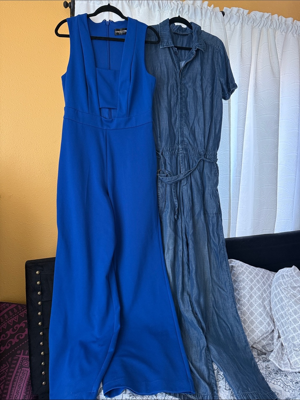 Royal blue and Denim Jumpsuits- Medium
